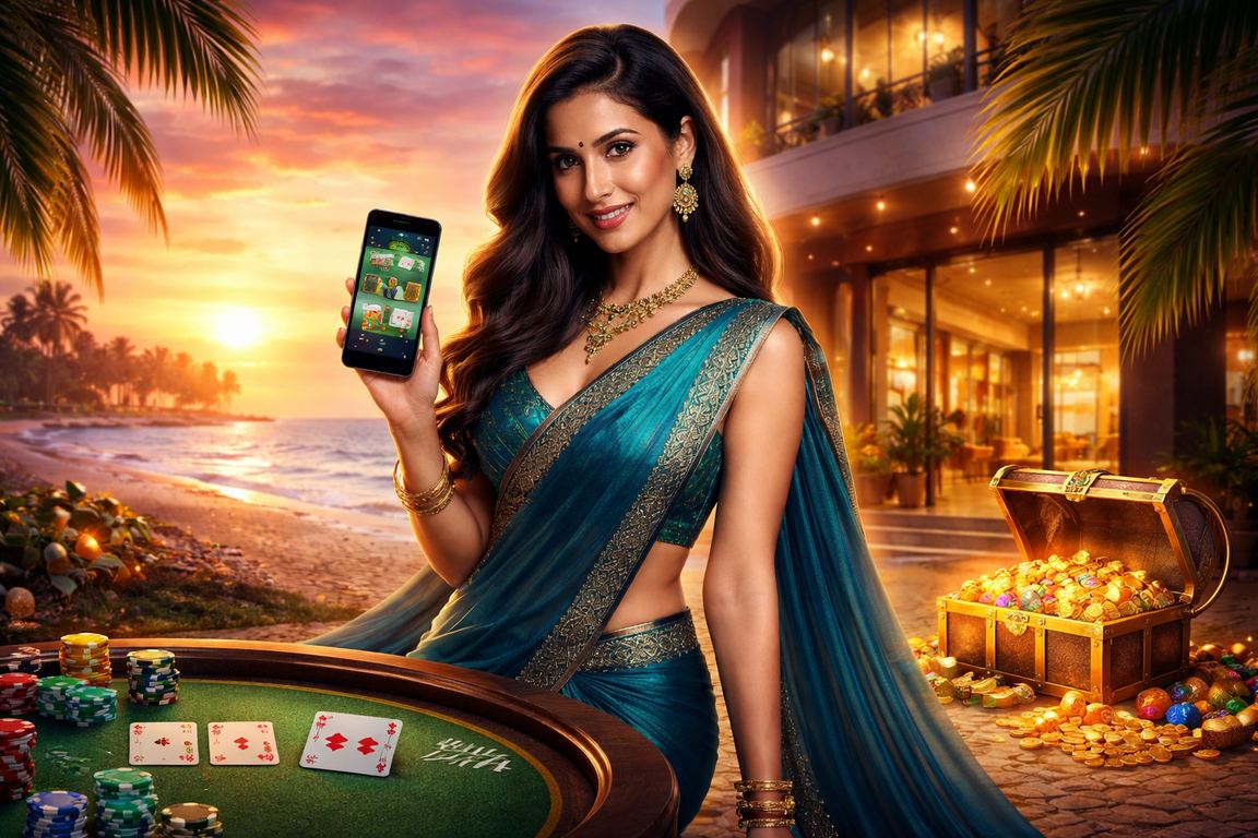 Andar Bahar card game played in Chennai with traditional attire