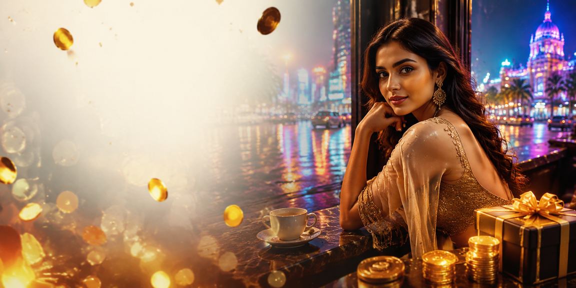 Live casino dealer hosting a game with neon lights in Mumbai
